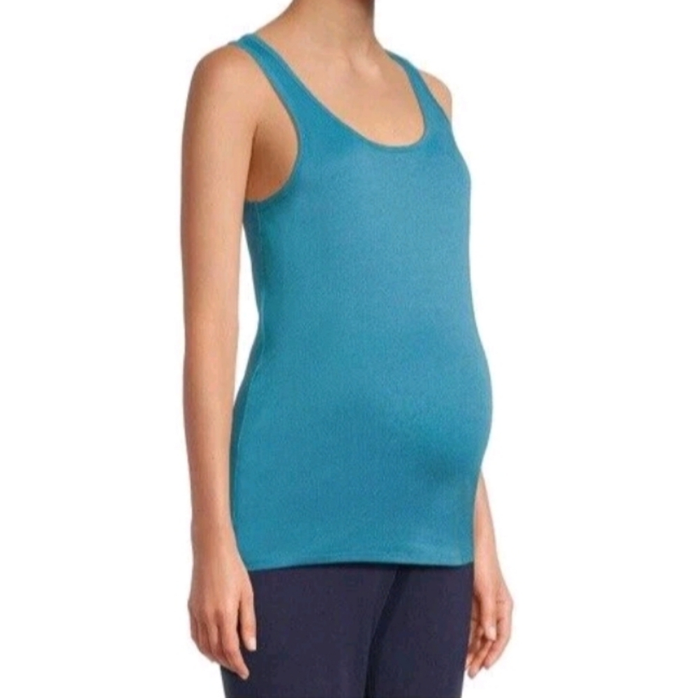 Motherhood Maternity Turquoise Tank Top Large Teal Turquoise Blue